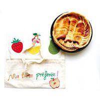 Sac à tarte en coton naturel à peindre ou à décorer 40 x 40 cm (Lot de 10) - Image 2