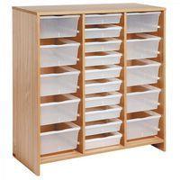 Meuble haut 20 bacs incolores hêtre MobiNathan - Image 2