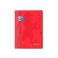 OXFORD Cahier EasyBook A4 Grands Carreaux Seyès 96 Pages Agrafées Couverture Polypro Rouge - Image 2