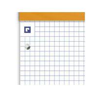 OXFORD Bloc-Notes Orange A4+ Petits Carreaux 5mm 80 Feuilles Agrafées Couverture Carte Enduite Orange - Image 4