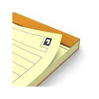 OXFORD Bloc-Notes Perforé Orange A4+ Ligné 8mm Jaune et Margé 80 Feuilles Agrafées Couverture Carte Enduite Or thumbnail image 3