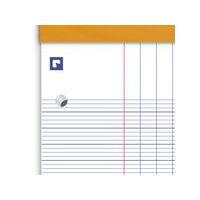 OXFORD Bloc-Notes Perforé Orange A4+ Grands carreaux Seyès 80 Feuilles Agrafées Couverture Carte Enduite Orang thumbnail image 4