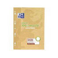 OXFORD Feuilles Simples A4 Grands Carreaux Seyès 200 Pages Recyclées Etui Cartonné Beige - Image 2