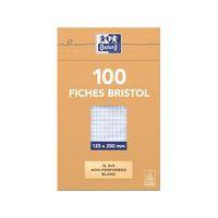 OXFORD Bloc de Fiches Bristol 12,5x20cm Petits Carreaux 5mm 100 Fiches Blanches Etui Cartonné thumbnail image 2