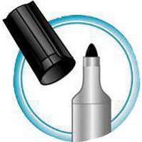 Marqueur Velleda pointe ogive encre à base d'Ester Bic - noir - Image 2