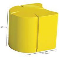 Pouf ovale Connexio - jaune - Image 4