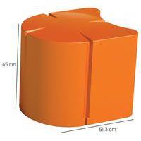 Pouf ovale Connexio - orange - Image 4