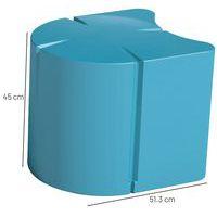 Pouf ovale Connexio - bleu pastel - Image 3