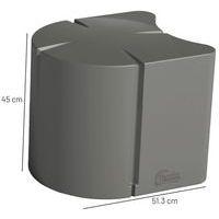 Pouf ovale Connexio - gris quartz - Image 3