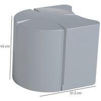 Pouf ovale Connexio - gris fenêtre - Image 4