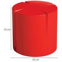 Pouf rond Connexio - rouge thumbnail image 4
