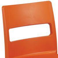 Chaise plastique recyclé SAI Go Green Scab 4 pieds orange - Image 3