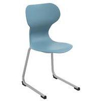 Chaise recyclée  Mia Cantilever coque en polypropylène T6 bleu-Mirplay School - Image principale