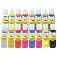 Assortiment 16 flacons 150 ml gouache acrylique Acryl'color - Pébéo