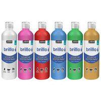 Assortiment 6 flacons 500ml brillo couleurs nacrées assorties - Pébéo