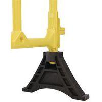 Barrière plastique avec pieds - 2000mm jaune thumbnail image 3