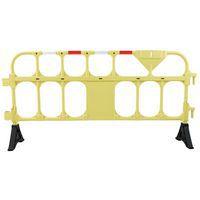 Barrière plastique avec pieds - 2000mm jaune - Image 4