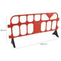 Barrière plastique avec pieds - 2000mm rouge thumbnail image 2