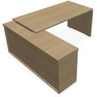 Bureau de direction avec retour porteur en mélaminé Moka - Eol - Image principale