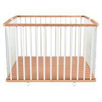 Parc pliant carré GABY (plancher réglable et roulettes) Hybride Blanc - Image principale