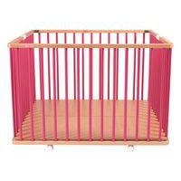 Parc pliant carré GABY (plancher réglable et roulettes) Hybride Fuschia - Image principale