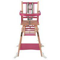 Chaise haute traditionnelle MARCEL transformable Hybride Fuschia - Image 3