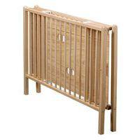 Parc pliant carré GABY (plancher réglable et roulettes) Vernis Naturel - Image 3