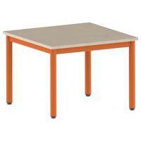 Table Carélie carrée 80 x 80 cm fixe 4 pieds stratifié Mobidecor