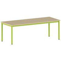 Table Carélie rectangulaire 200 x 80 cm fixe 4 pieds stratifié