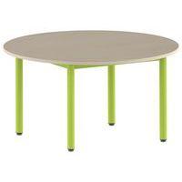 Table Carélie ronde Ø 120 cm fixe 4 pieds stratifié Mobidecor - Image principale