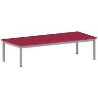 Table Carélie rectangulaire 180 x 80 cm mobile 4 pieds stratifié