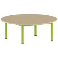 Table Carélie ronde Ø 120 cm mobile 4 pieds stratifié Mobidecor - Image principale