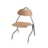 Chaise Tempo AST coque bois naturel piètement alu Mobidecor - Image 5