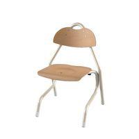 Chaise Tempo AST coque bois naturel piètement alu Mobidecor thumbnail image 3