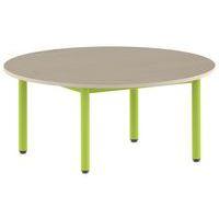 Table Carélie ronde Ø 120 cm fixe 4 pieds stratifié Mobidecor - Image 4