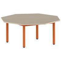 Table Carélie octogonale Ø 120 cm fixe 4 pieds stratifié Mobidecor - Image 4