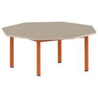 Table Carélie octogonale Ø 120 cm mobile 4 pieds stratifié Mobidecor thumbnail image 7