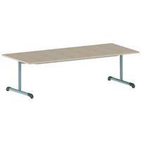 Table Bandana 180 x 80 cm fixe dégagement latéral stratifié Mobidecor - Image 5