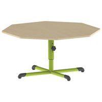 Table Bandana octogonale Ø 120 cm réglable piètement central stratifié thumbnail image 2
