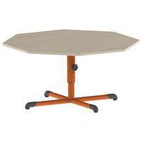 Table Bandana octogonale Ø 120 cm réglable piètement central stratifié thumbnail image 5