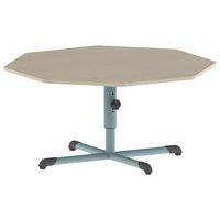 Table Bandana octogonale Ø 120 cm réglable piètement central stratifié thumbnail image 3