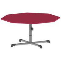 Table Bandana octogonale Ø 120 cm réglable piètement central stratifié thumbnail image 6