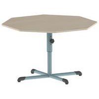 Table Bandana octogonale Ø 120 cm réglable piètement central stratifié thumbnail image 4