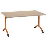 Table Sara rectangulaire 120 x 80 cm fixe dégagement latéral stratifié - Image 5