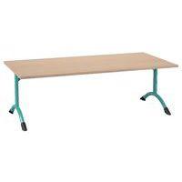 Table Sara rectangulaire 160 x 80 cm fixe dégagement latéral stratifié thumbnail image 8