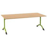 Table Sara rectangulaire 160 x 80 cm fixe dégagement latéral stratifié - Image 4