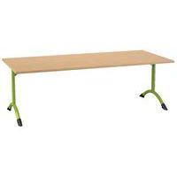 Table Sara rectangulaire 180 x 80 cm fixe dégagement latéral stratifié thumbnail image 7