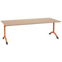 Table Sara rectangulaire 180 x 80 cm fixe dégagement latéral stratifié - Image 4