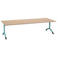 Table Sara rectangulaire 200 x 80 cm fixe dégagement latéral stratifié - Image 4