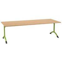 Table Sara rectangulaire 200 x 80 cm fixe dégagement latéral stratifié - Image 2